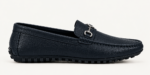 Men’s Black Loafers with Silver Metal Detail - Image 2