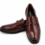 Borean Premium Brown Horsebit Leather Loafers for Men